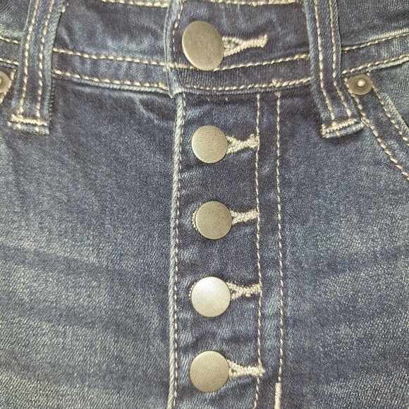 Rock & Roll Button Fly Jeans Size 26/30 Blue Denim High Rise Trouser - Picture 6 of 12